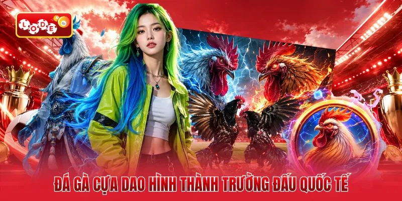 Đá gà cựa dao hình thành trường đấu quốc tế