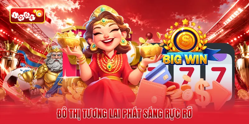 Đô thị tương lai phát sáng rực rỡ