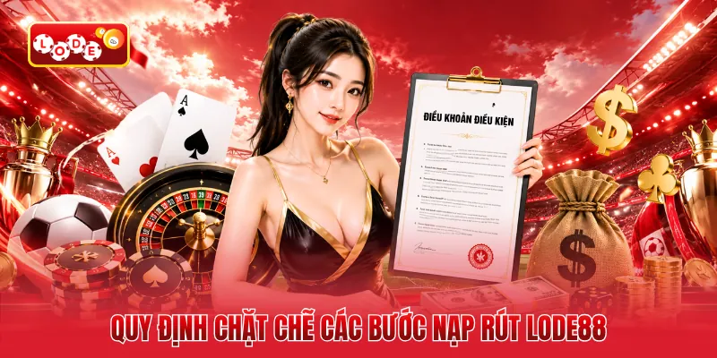 Quy định chặt chẽ các bước nạp rút LODE88